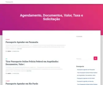 Passaporte.site(Agendamento, Documentos, Valor, Taxa e Solicitação) Screenshot