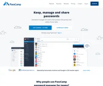 Passcamp.com(Password Manager for Teams) Screenshot