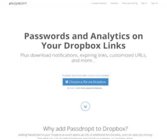 Passdropit.com(Password Protect Your Dropbox Links Password Protect Your Dropbox Links) Screenshot