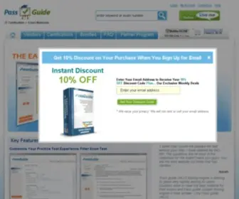 Passguide.com(Leading source of IT Certification Exam Learning/Practice) Screenshot