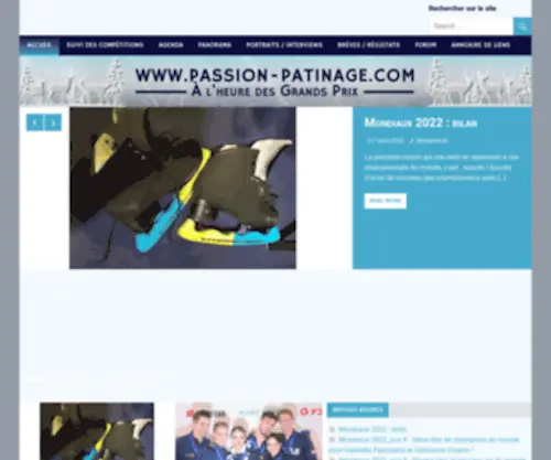 Passion-Patinage.com(Le site francophone du patinage artistique) Screenshot