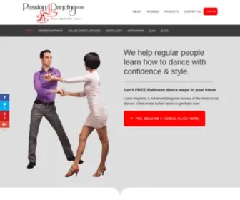 Passion4Dancing.com(How to Ballroom dance online with 300) Screenshot