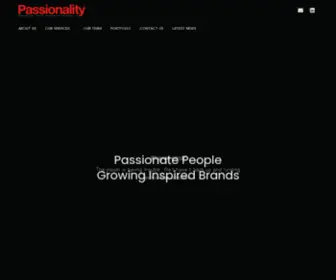 Passionalitygroup.com(Passionate People Growing Inspired Brands) Screenshot
