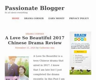 Passionateblogger.space(Passionate Blogger) Screenshot