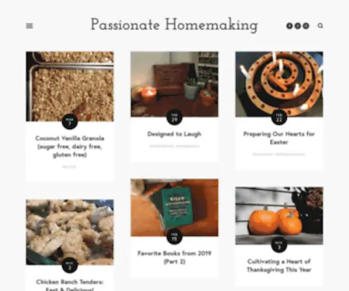 Passionatehomemaking.com(Passionate Homemaking) Screenshot