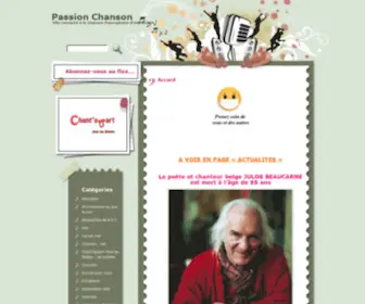 Passionchanson.net(Passion Chanson) Screenshot