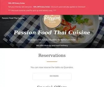 Passionfoodthaicuisine.com.au(Order Online for Takeaway / Delivery or Book a Table. Here at Passion Food Thai Cuisine) Screenshot