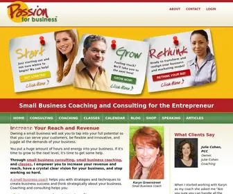 Passionforbusiness.com(Small Business Coaching and Consulting for the Self) Screenshot