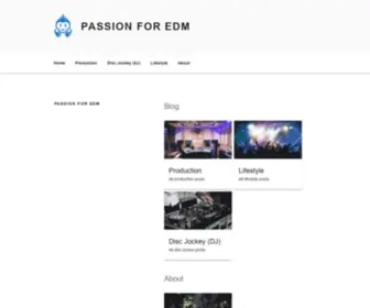 Passionforedm.com(Passion for EDM) Screenshot