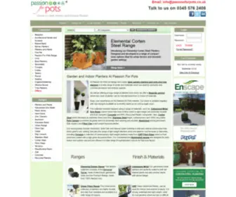 Passionforpots.com(Garden Planters and Pots) Screenshot