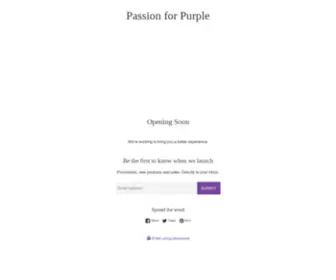 Passionforpurple.com(Passion for Purple) Screenshot