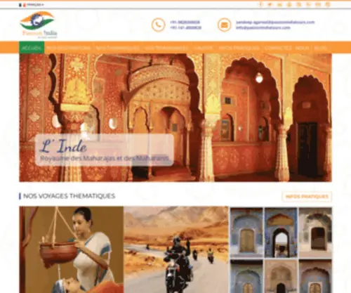 Passionindiatours.com(Ndia Tours & Travels) Screenshot