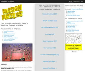 Passionpuzzles.ca(Passion Puzzles©) Screenshot