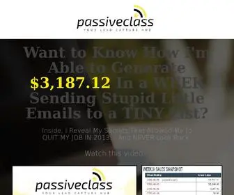 Passiveclass.com(Your Lead Capture Hub) Screenshot