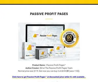 Passiveprofitspages.com(Just another WordPress site) Screenshot