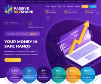 Passiverevshare.com(PASSIVE REVENUE SHARE LTD) Screenshot
