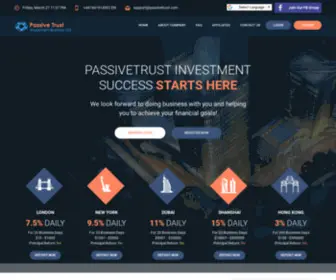 Passivetrust.com(Passivetrust Investment Business Ltd) Screenshot