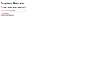 Passphrasegenerator.com(Passphrase Generator) Screenshot