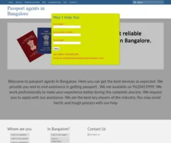 Passportagentsinbangalore.com(WordPress) Screenshot