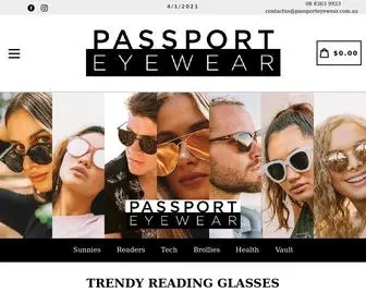 Passporteyewear.com.au(Reading glasses & Sunglasses to spark up your look) Screenshot