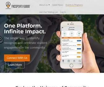 Passportforgood.com(P4G is software that showcases your stamp on society) Screenshot