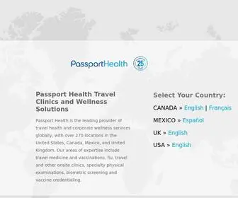 Passporthealthglobal.com(Passport Health) Screenshot