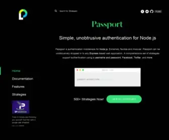 Passportjs.org(Passport.js) Screenshot