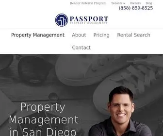 Passportpm.com(Passport Property Management in San Diego County) Screenshot