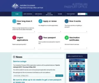 Passports.gov.au(Australian Passport Office) Screenshot
