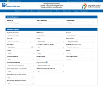 Passportsindiasevas.in(Passport Online Application) Screenshot