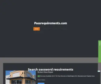 Passrequirements.com(Password requirements) Screenshot