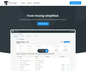 Passthrough.com(Fund closing simplified) Screenshot