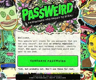 Passweird.com(Passwords too Gross to Steal) Screenshot