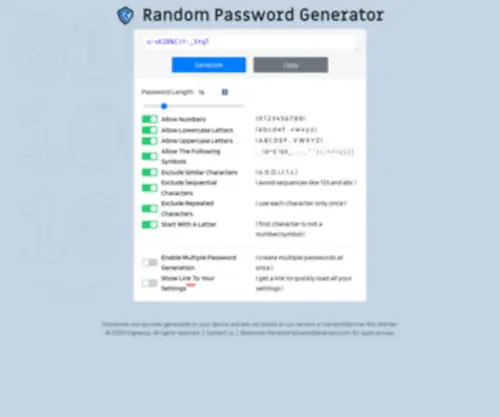 Password-Gen.com(Random Password Generator) Screenshot