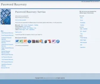 Password-Recovery.net(Password recovery service for all type of documents) Screenshot