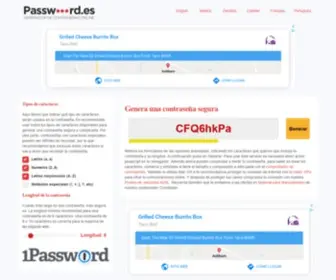 Password.es(Generar contraseñas seguras online de forma automática y gratis) Screenshot