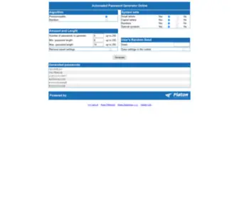Password.sk(Automated Password Generator Online) Screenshot