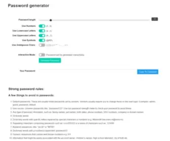 Passwordsgenerator.online(Password Generator Online) Screenshot