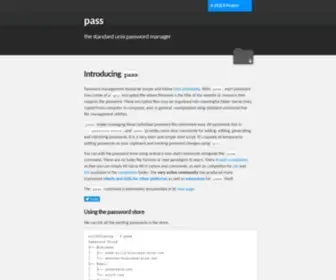 Passwordstore.org(The Standard Unix Password Manager) Screenshot