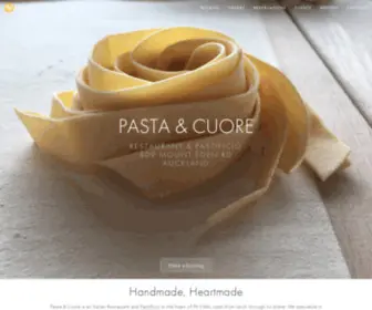 Pastaecuore.co.nz(Pasta & Cuore) Screenshot