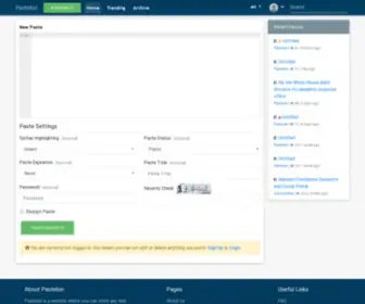 Pastebin.in(Pasteshr) Screenshot