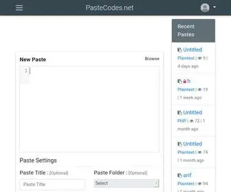 Pastecodes.net(Crea) Screenshot
