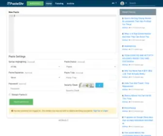 Pasteshr.com(PasteShr) Screenshot