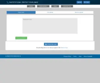 Pastetot.com(Multiple Link Protector & Earn Money) Screenshot