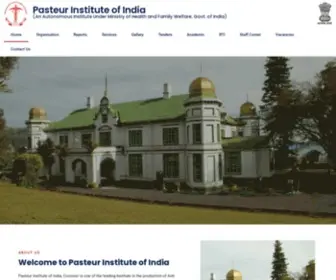 Pasteurinstituteindia.com(Pasteur Institute of India) Screenshot