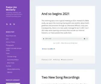 Pastorjimmc.com(Preaching, teaching, and extolling the value of God's free and sovereign grace) Screenshot