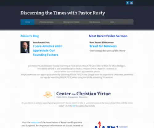 Pastorrusty.com(Discerning the Times with Pastor Rusty) Screenshot