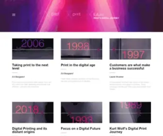 Pastprintfuture.com(25 years of digital color printing) Screenshot