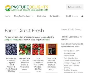 Pasturedelights.com(Sustainable Eats) Screenshot