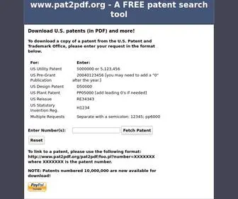Pat2PDF.org(Free PDF copies of patents) Screenshot